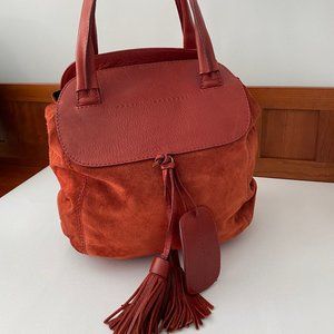 FRATELLI ROSSETTI made in Italy | Sexy red suede top handle bag